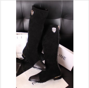 Black_Knee_Length_Satin_Real_Leather_With_Zipper_Women__s_Boots_1.jpg