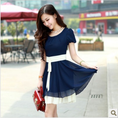 Blue_Chiffon_Knee_Length_Short_Sleeve_Dresses_1.jpg