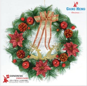 Green_Red_Wreath_Shape_Big_Bow_Christmas_Decorations_1.jpg