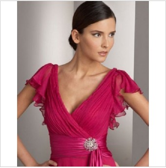 Rose_Red_With_Sleeves_V_Neck_Bridesmaid_Dresses_3.jpg