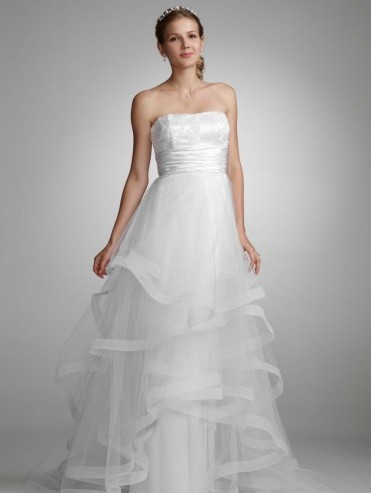 White_Strapless_Princess_Sequined_Layered_Tulle_Long_A_line_Wedding_Dresses_1.jpg